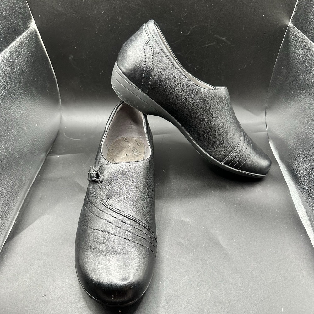 DANSKO Franny Flat Slip On Loafer Black Napa Leather Comfort Women's 10.5 EU 42